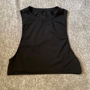 *GENTLY USED* Muscle Love Crop Tank (black)- LULULEMON SIZE 2
